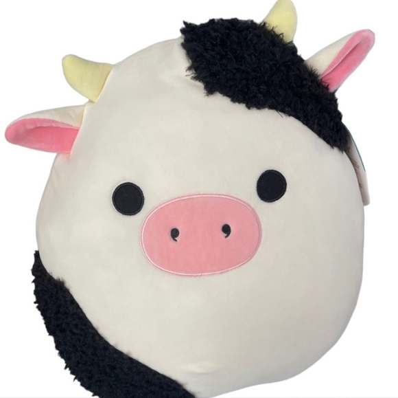8" RARE 2022 Edition Squishmallows Official Conner the Fuzzy Cow Plush Toy - Picture 3 of 5